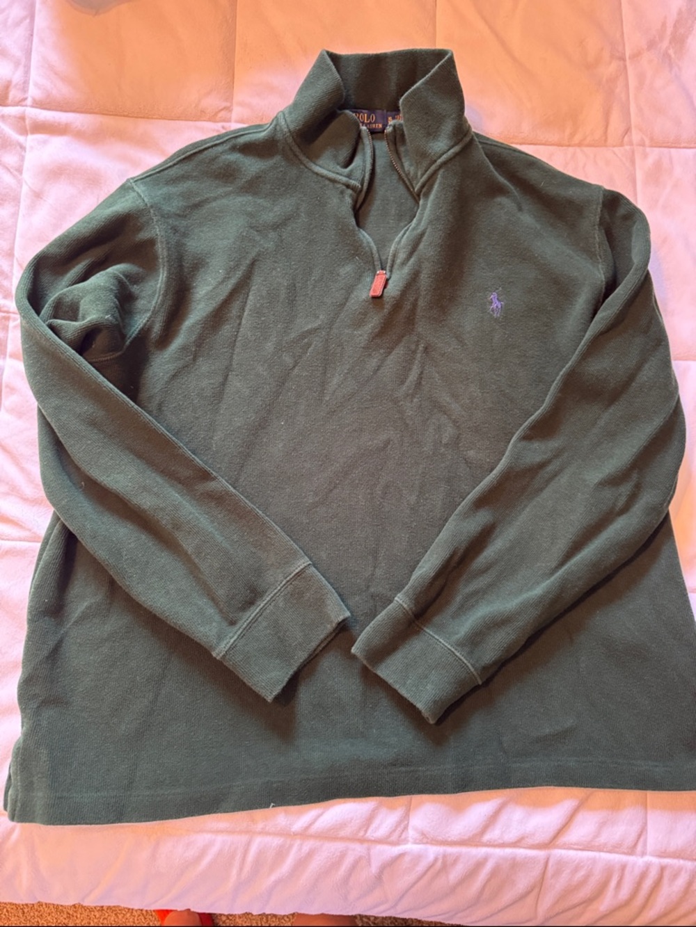 Men’s XL Polo Ralph Lauren Dark Green Quarter-Zip Pullover